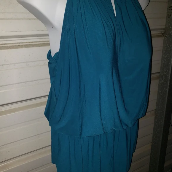 Plus Size 20 2x Womens Swimsuit Teal Blue Romper Swim One Piece - Picture 3 of 4